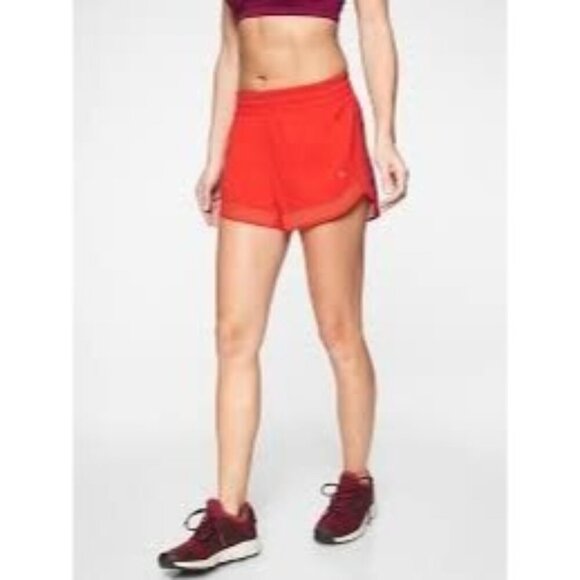 Athleta Mesh Racer Run Mid Rise 4" Shorts NWT 3X PLus - Picture 1 of 6